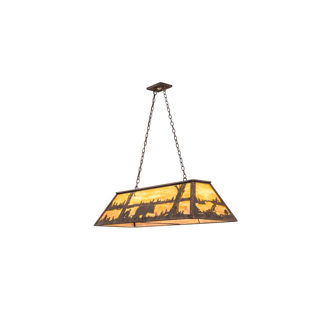 6 Light 48" Wide Billiard Linear Pendant