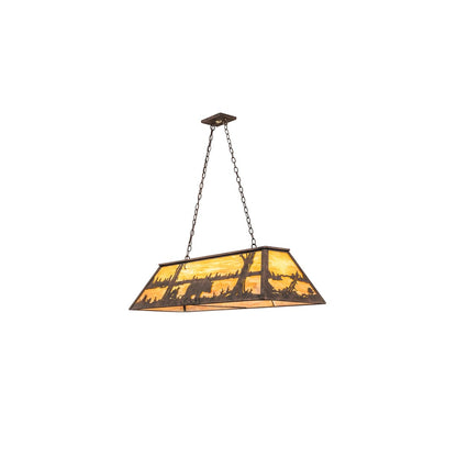 6 Light 48" Wide Billiard Linear Pendant