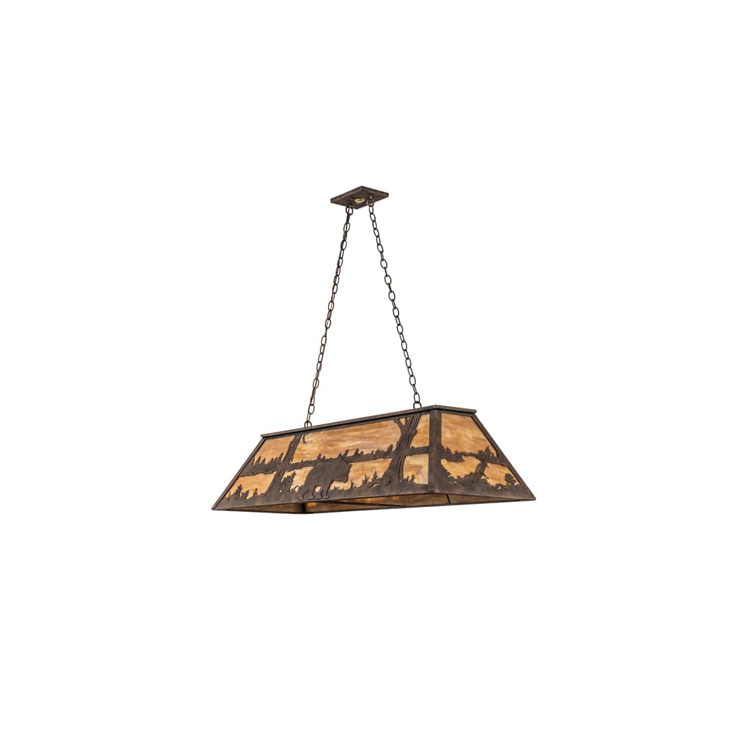 6 Light 48" Wide Billiard Linear Pendant