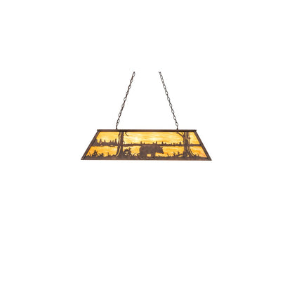 6 Light 48" Wide Billiard Linear Pendant