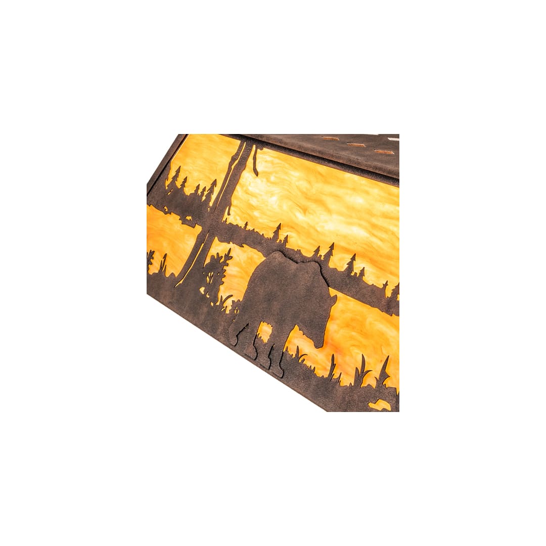 6 Light 48" Wide Billiard Linear Pendant