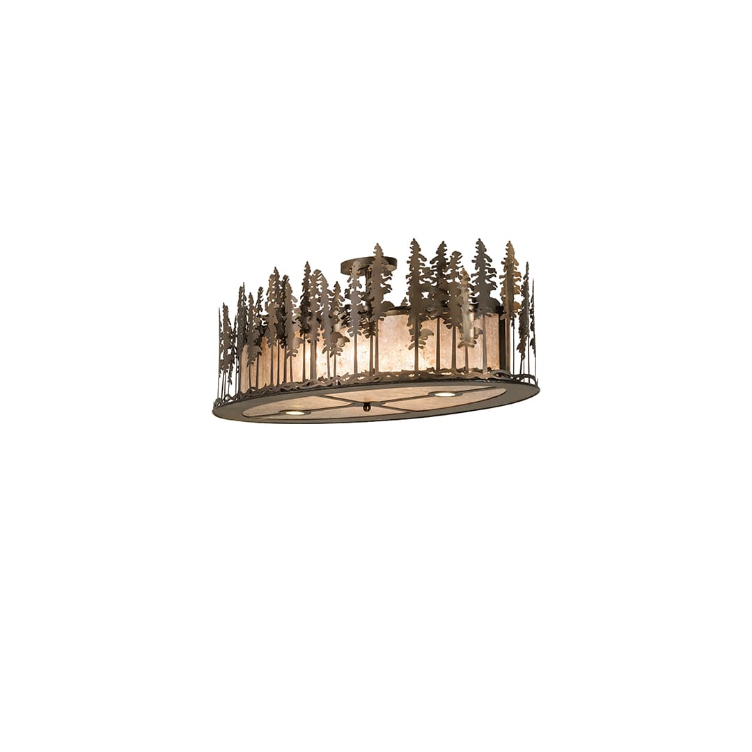 Tall Pines 6 Light 48" Wide Semi-Flush Ceiling Fixture