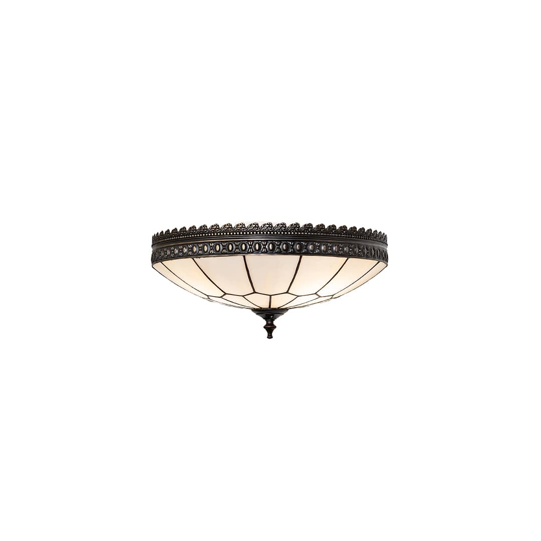 Vincent Honeycomb 3 Light 15" Wide Semi-Flush Bowl Ceiling Fixture - Antique Brass Finish