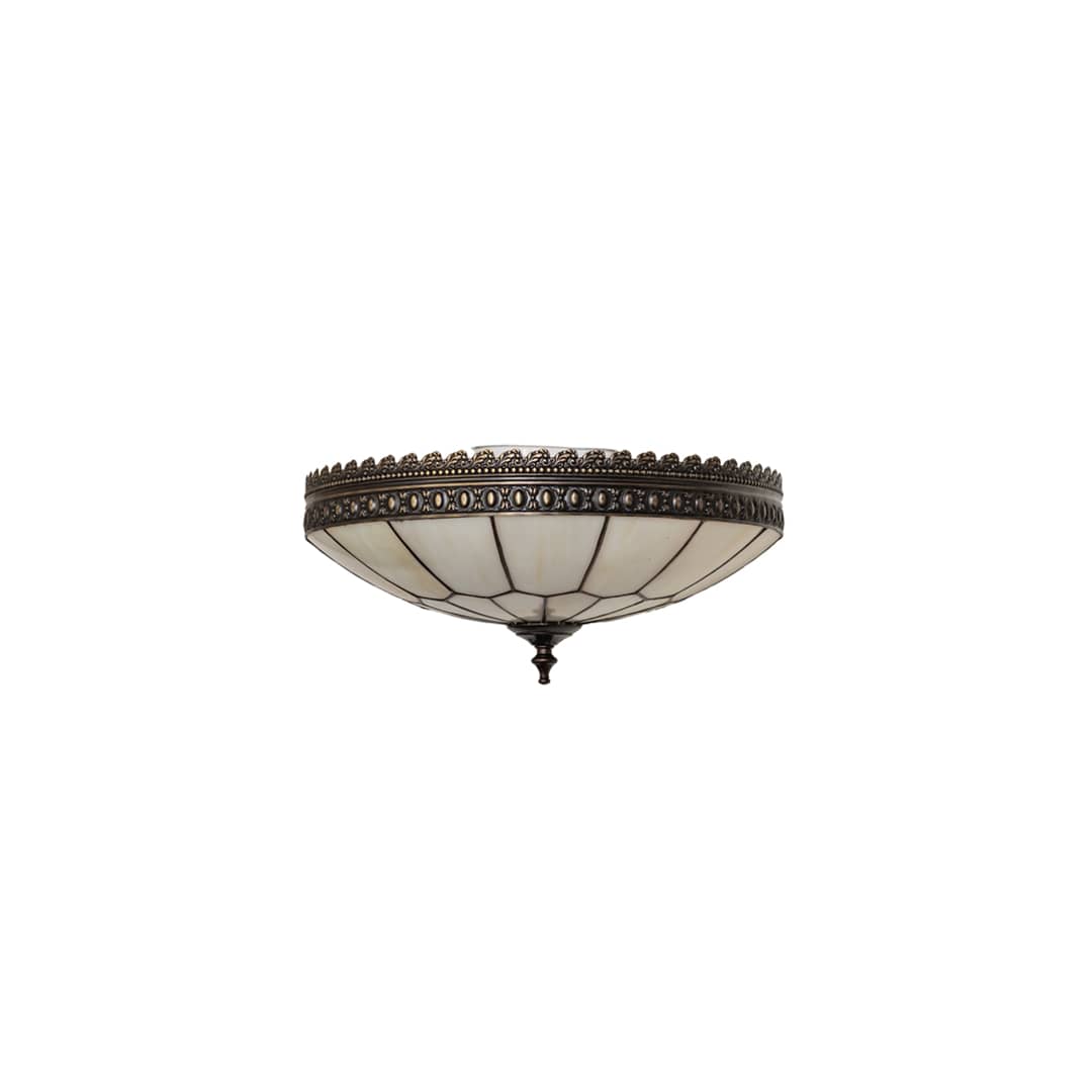 Vincent Honeycomb 3 Light 15" Wide Semi-Flush Bowl Ceiling Fixture - Antique Brass Finish