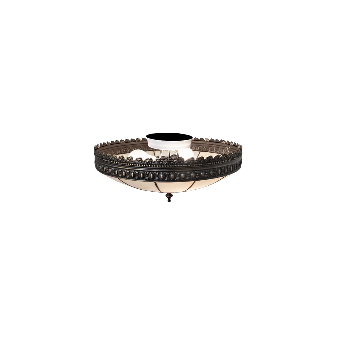 Vincent Honeycomb 3 Light 15" Wide Semi-Flush Bowl Ceiling Fixture - Antique Brass Finish