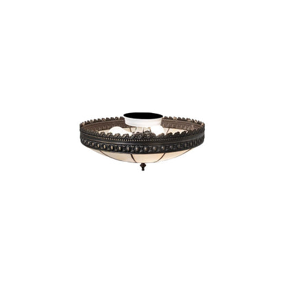 Vincent Honeycomb 3 Light 15" Wide Semi-Flush Bowl Ceiling Fixture - Antique Brass Finish