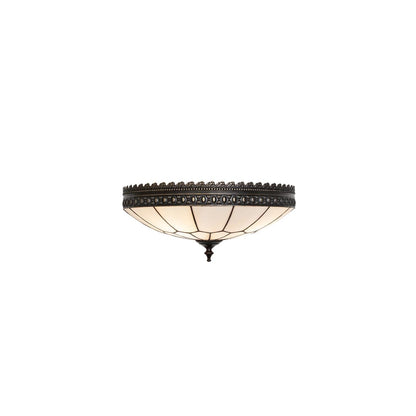 Vincent Honeycomb 3 Light 15" Wide Semi-Flush Bowl Ceiling Fixture - Antique Brass Finish