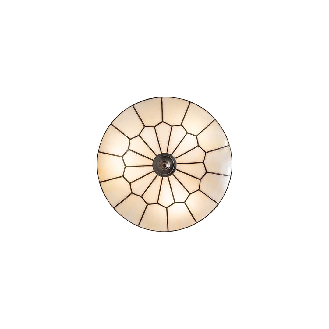 Vincent Honeycomb 3 Light 15" Wide Semi-Flush Bowl Ceiling Fixture - Antique Brass Finish