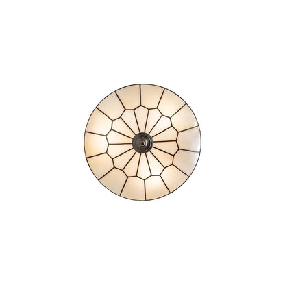 Vincent Honeycomb 3 Light 15" Wide Semi-Flush Bowl Ceiling Fixture - Antique Brass Finish