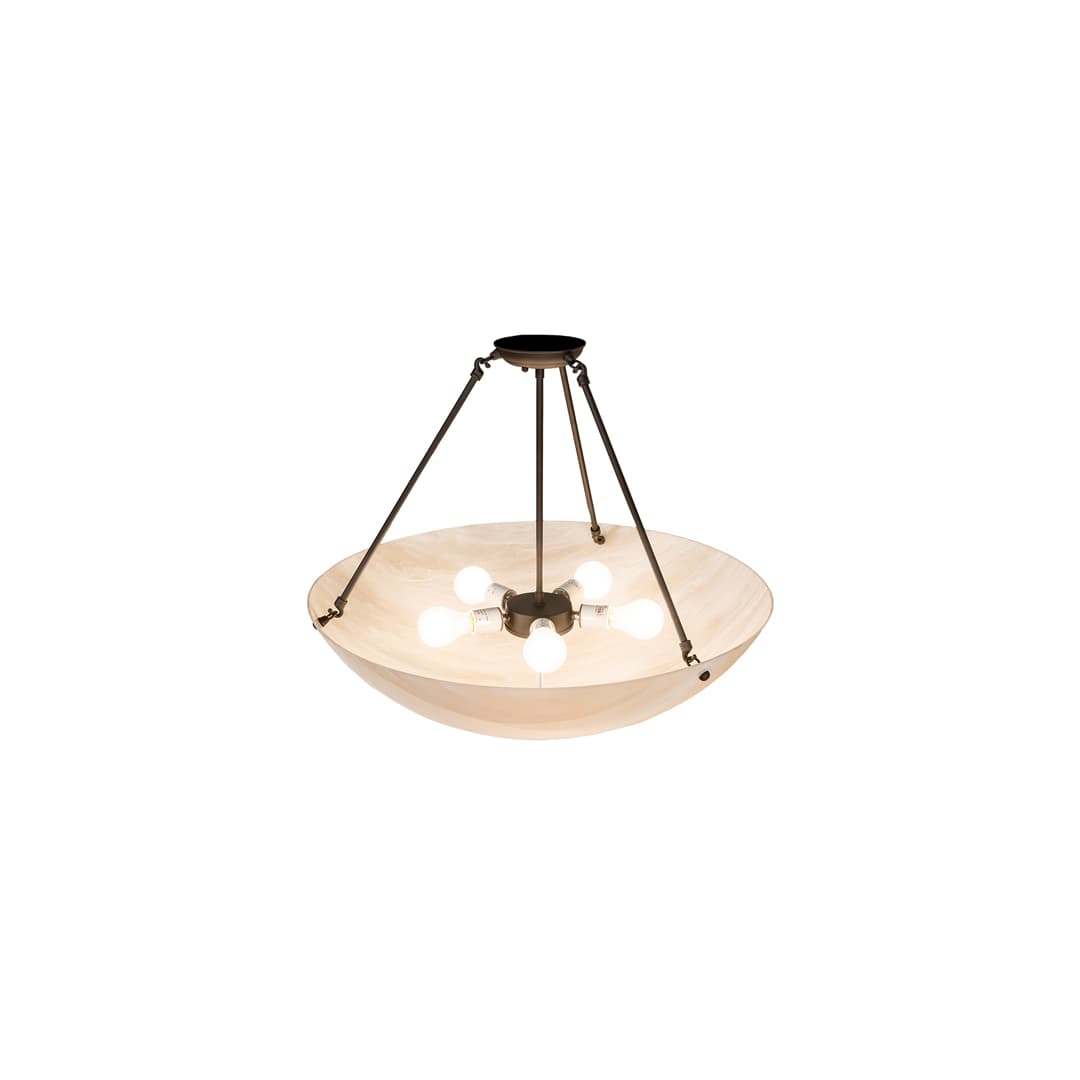Cypola 5 Light 27" Wide Semi-Flush Bowl Ceiling Fixture
