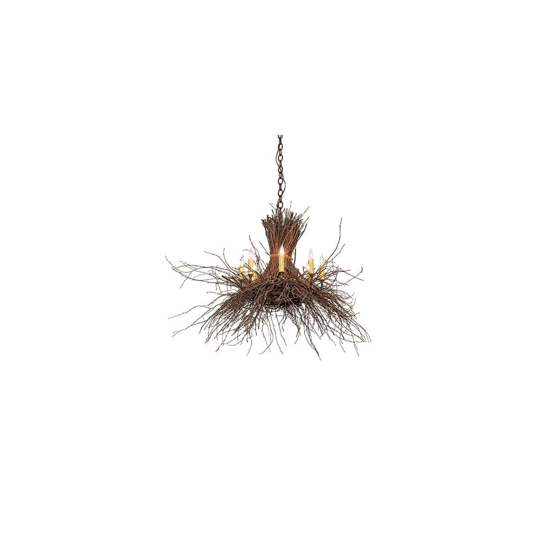 Twigs 8 Light 36" Wide Candle Style Chandelier