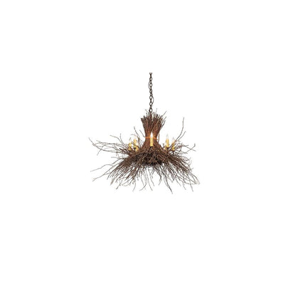 Twigs 8 Light 36" Wide Candle Style Chandelier