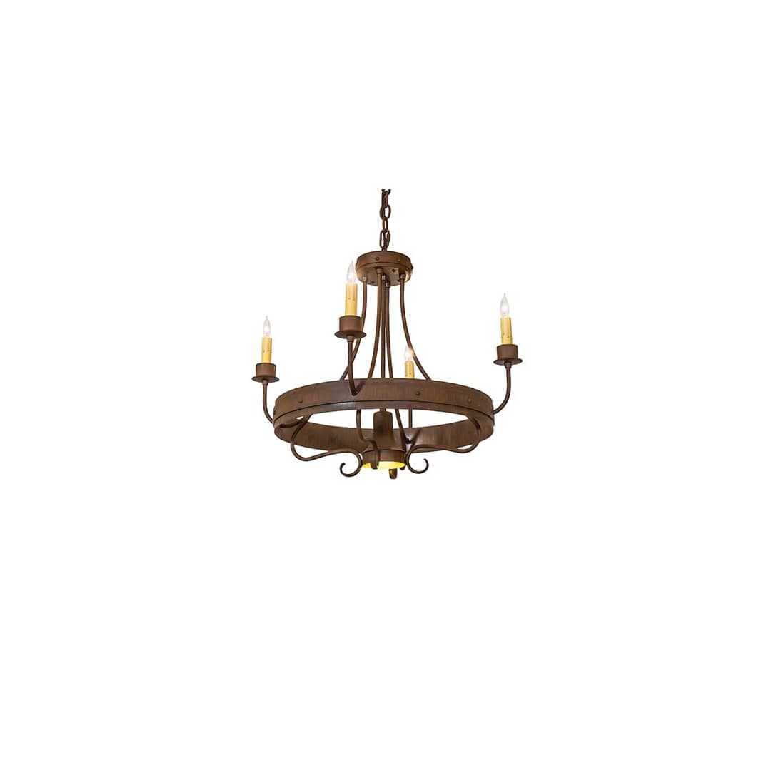 Franciscan 4 Light 25" Wide Taper Candle Style Chandelier