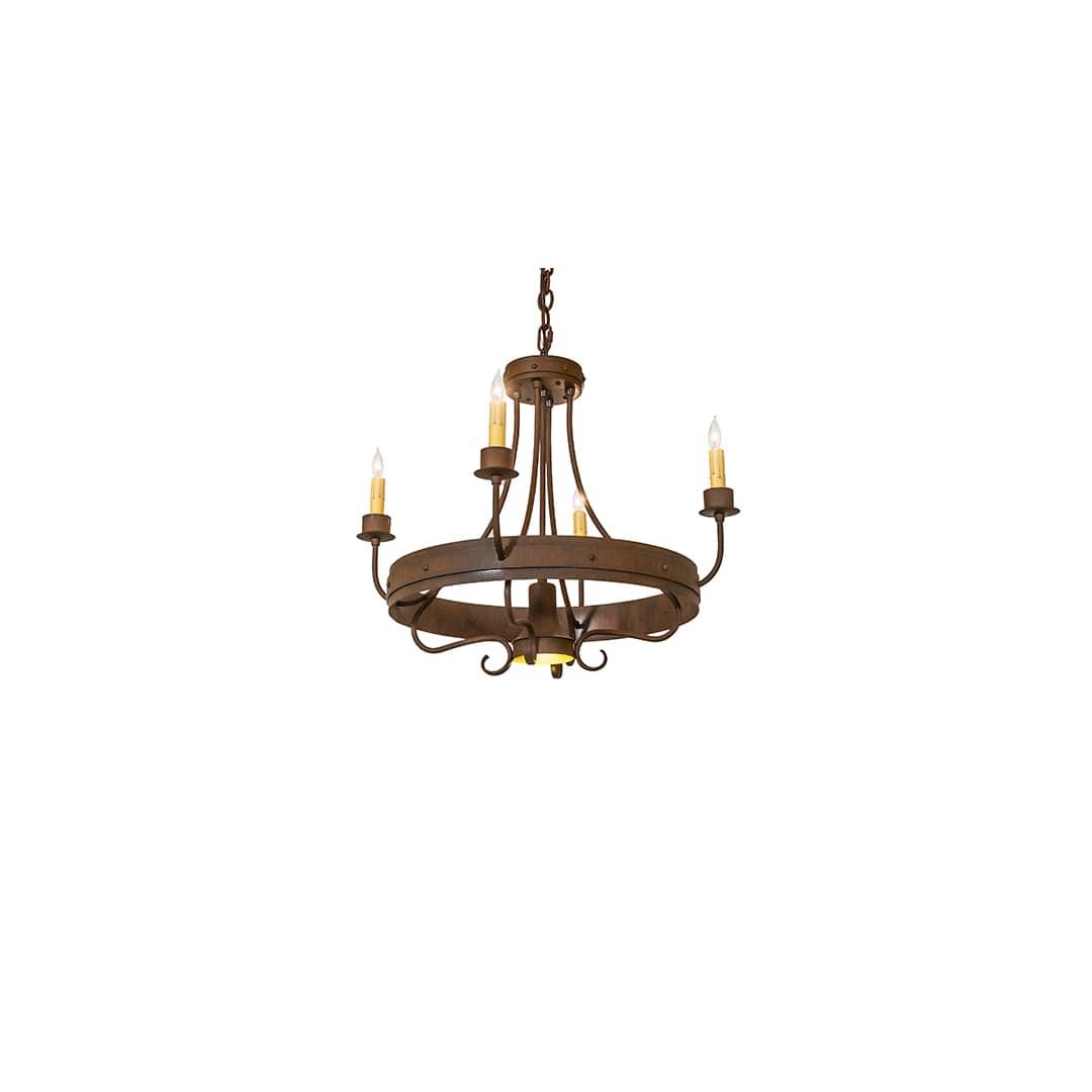 Franciscan 4 Light 25" Wide Taper Candle Style Chandelier