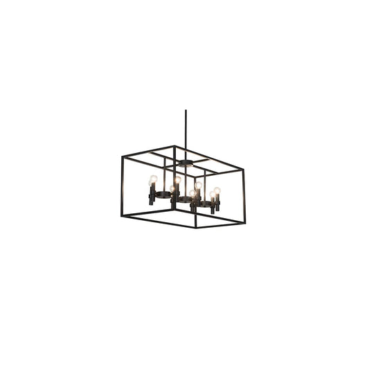 8 Light 17" Wide Linear Pendant