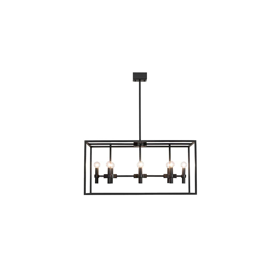 8 Light 17" Wide Linear Pendant