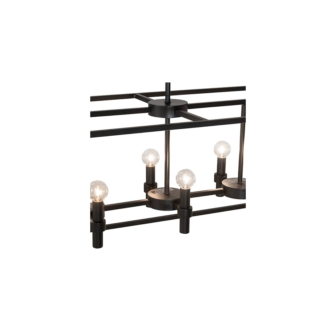 8 Light 17" Wide Linear Pendant