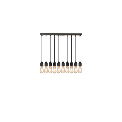 10 Light 27" Wide Linear Pendant