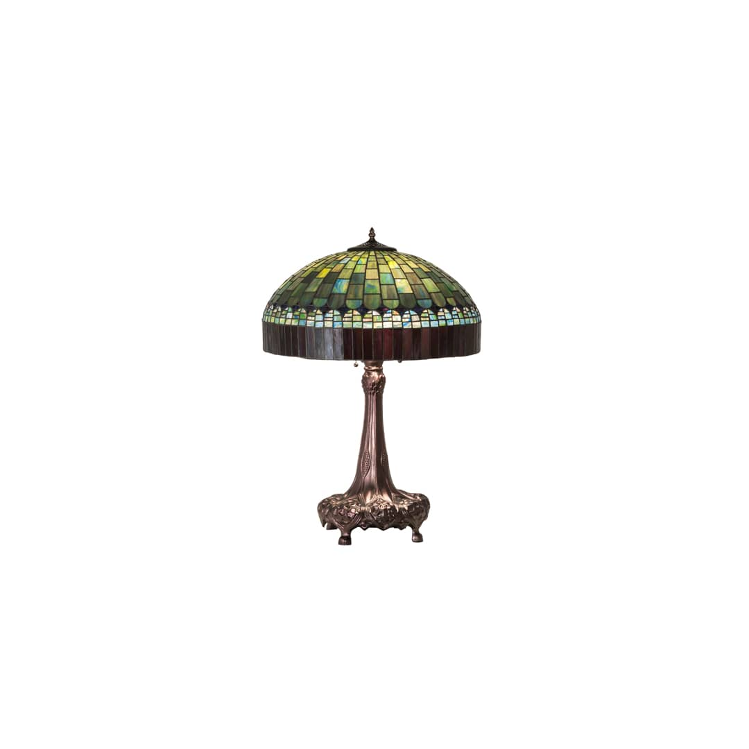3 Light 31" Tall Tiffany Table Lamp