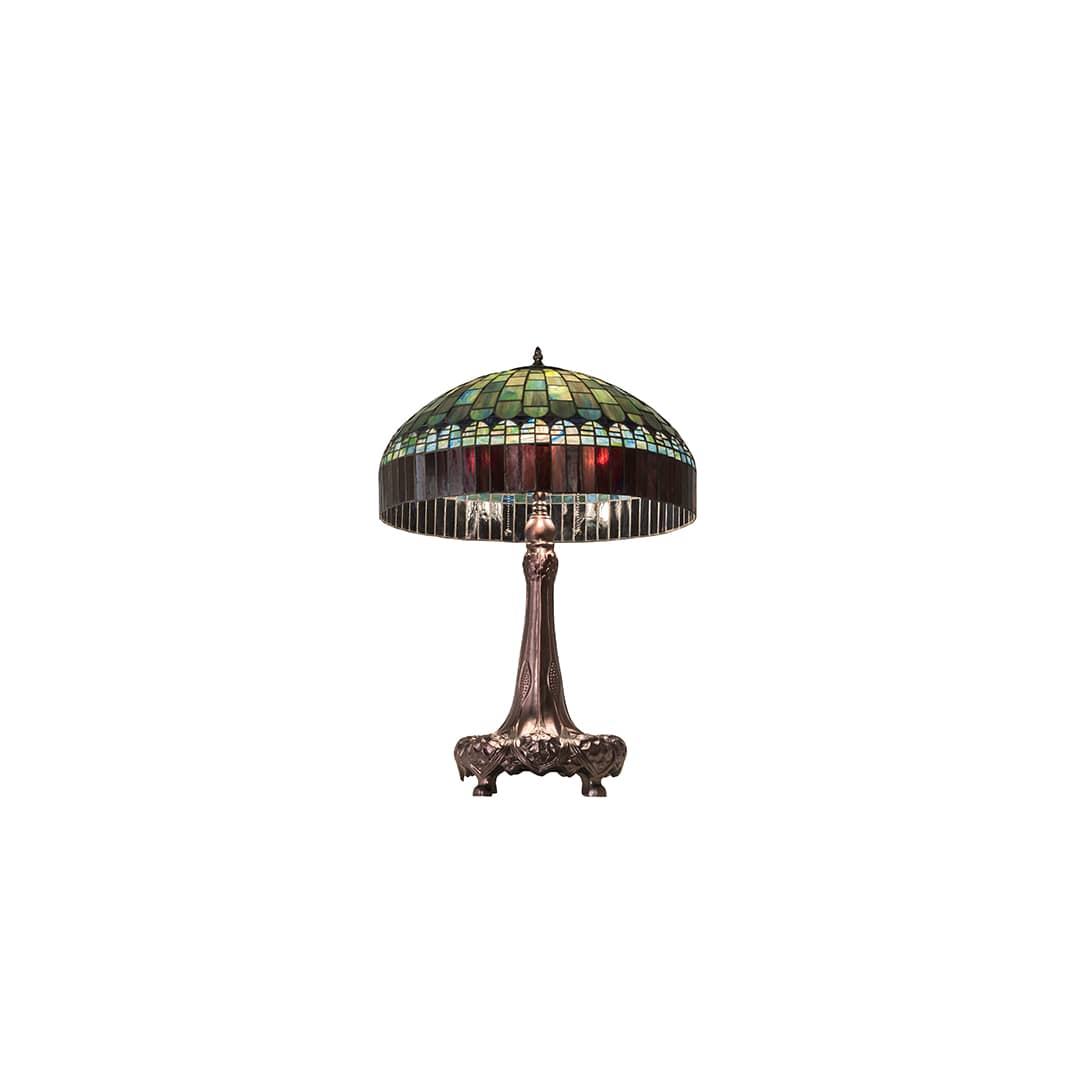3 Light 31" Tall Tiffany Table Lamp
