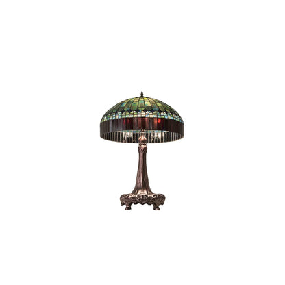 3 Light 31" Tall Tiffany Table Lamp