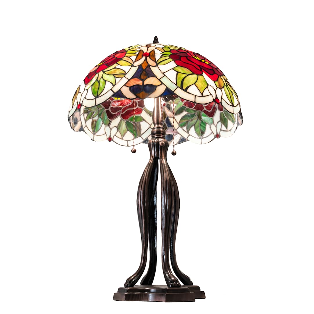 3 Light 30" Tall Tiffany Table Lamp