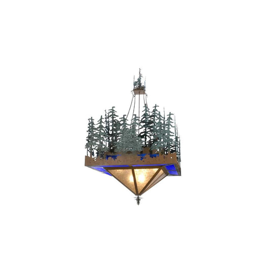 Square Pine Lake 12 Light 85" Wide Pendant