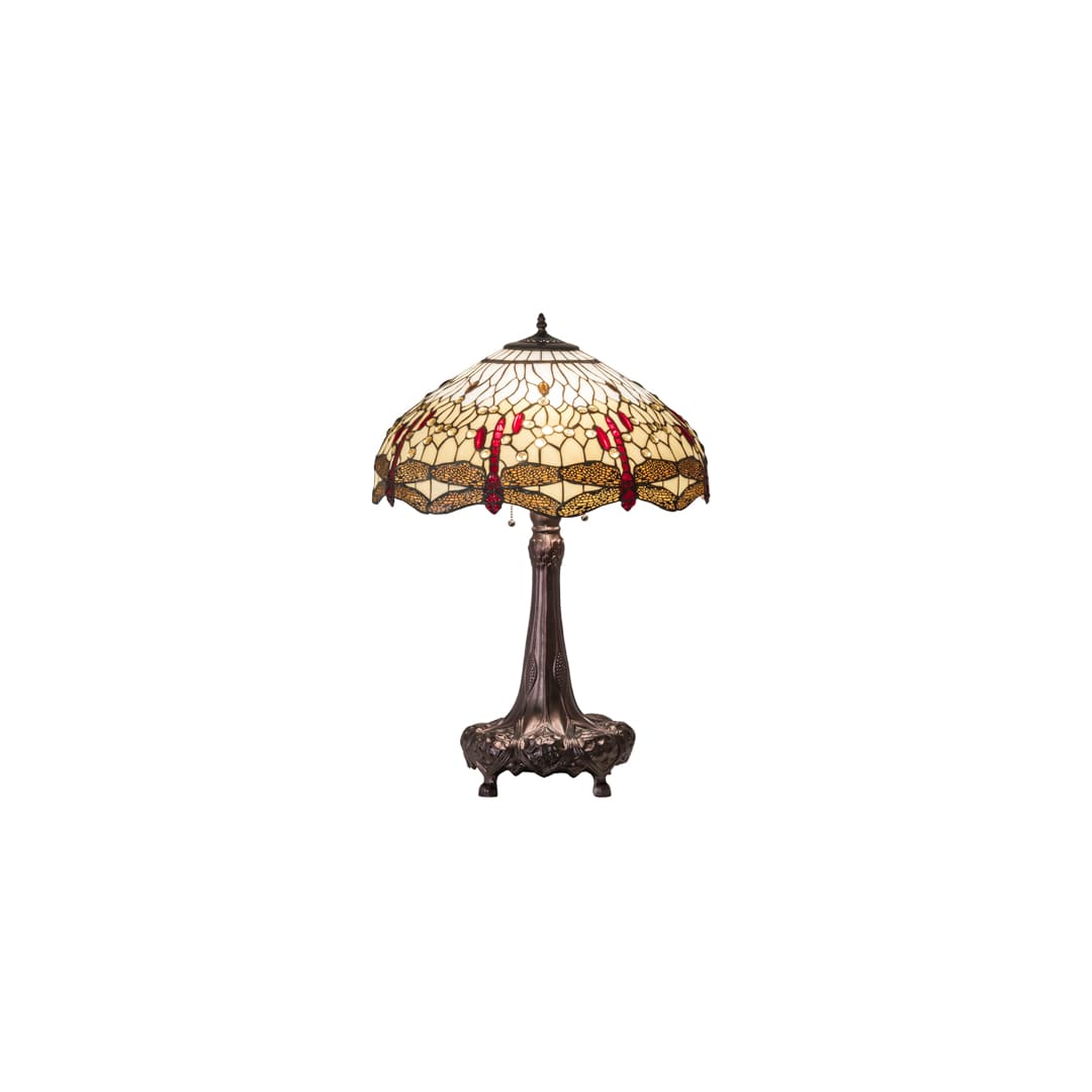3 Light 31" Tall Tiffany Table Lamp