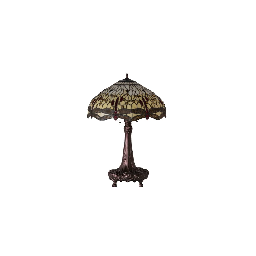 3 Light 31" Tall Tiffany Table Lamp