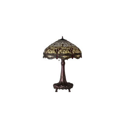 3 Light 31" Tall Tiffany Table Lamp