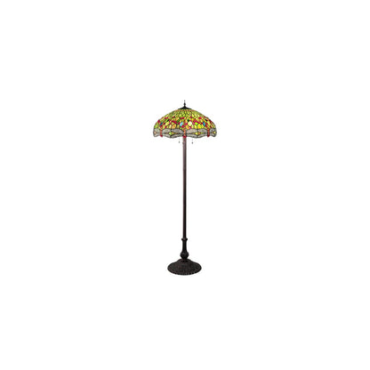 3 Light 62" Tall Tiffany Floor Lamp