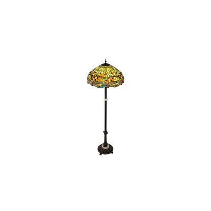 3 Light 62" Tall Tiffany Floor Lamp