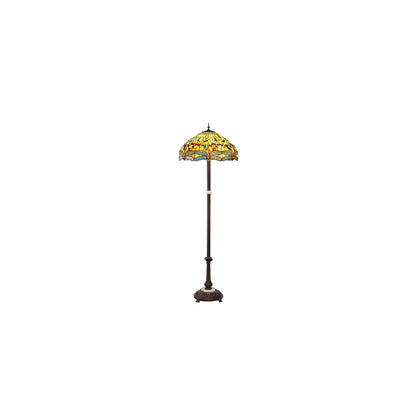 3 Light 62" Tall Tiffany Floor Lamp