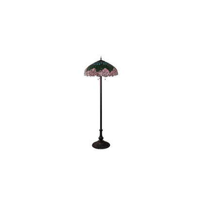 3 Light 62" Tall Tiffany Floor Lamp