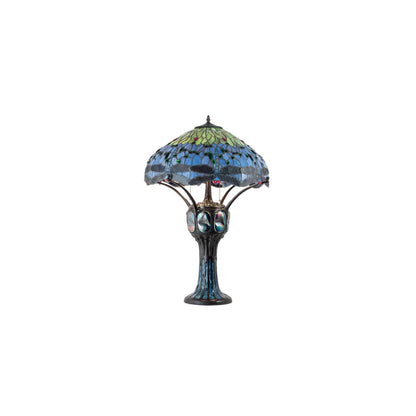 3 Light 33" Tall Tiffany Table Lamp