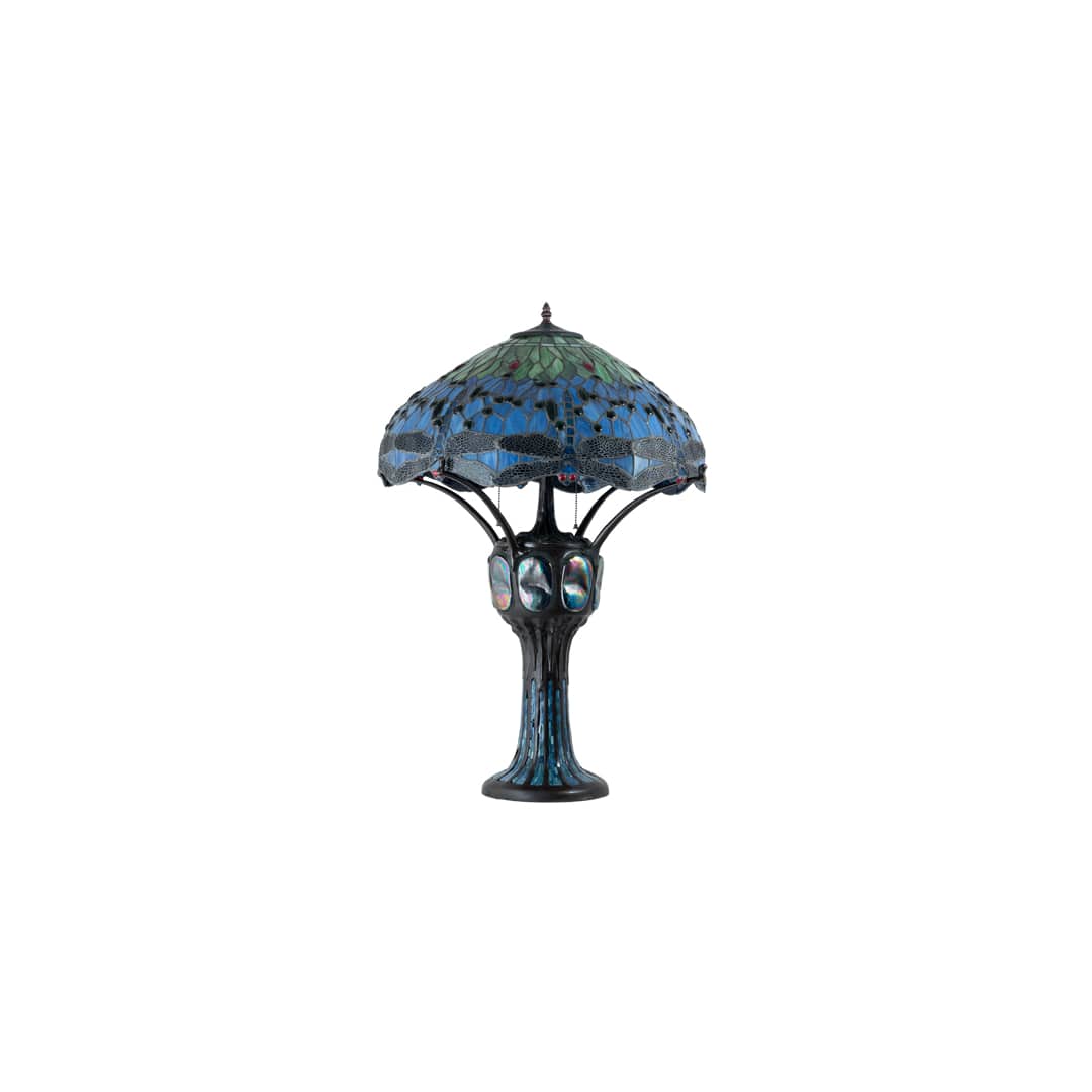 3 Light 33" Tall Tiffany Table Lamp