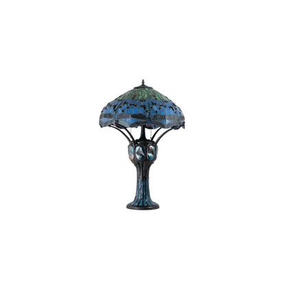 3 Light 33" Tall Tiffany Table Lamp