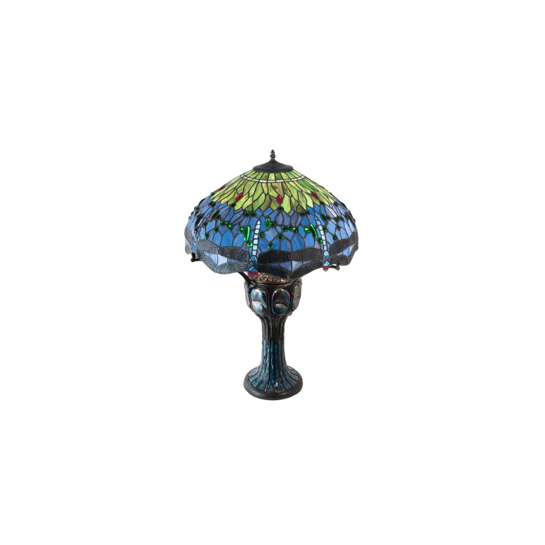 3 Light 33" Tall Tiffany Table Lamp