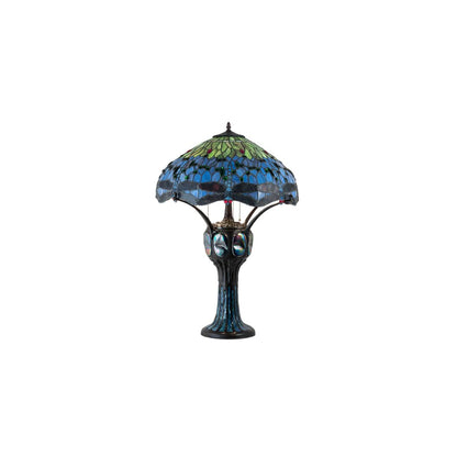 3 Light 33" Tall Tiffany Table Lamp