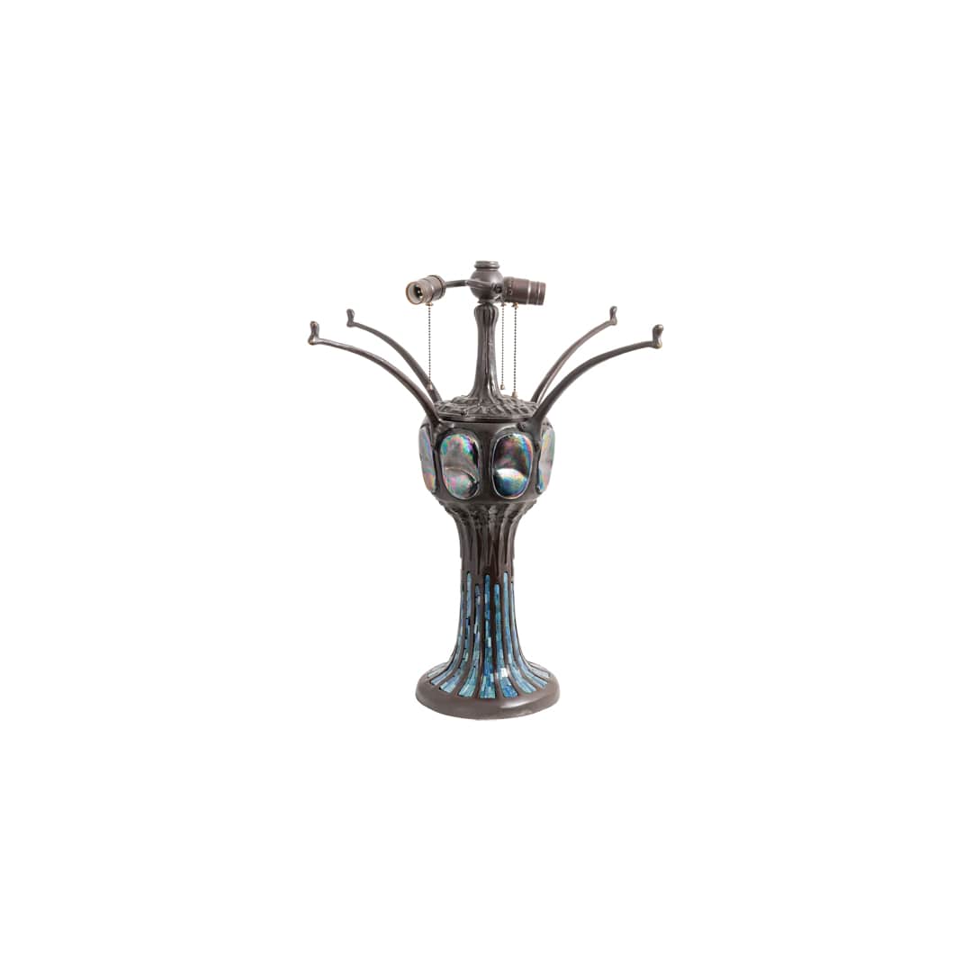 3 Light 33" Tall Tiffany Table Lamp