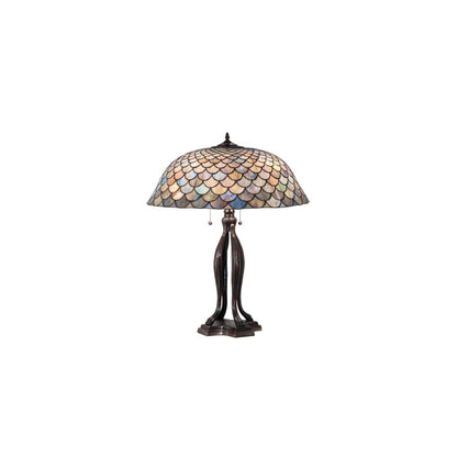 3 Light 30" Tall Tiffany Table Lamp