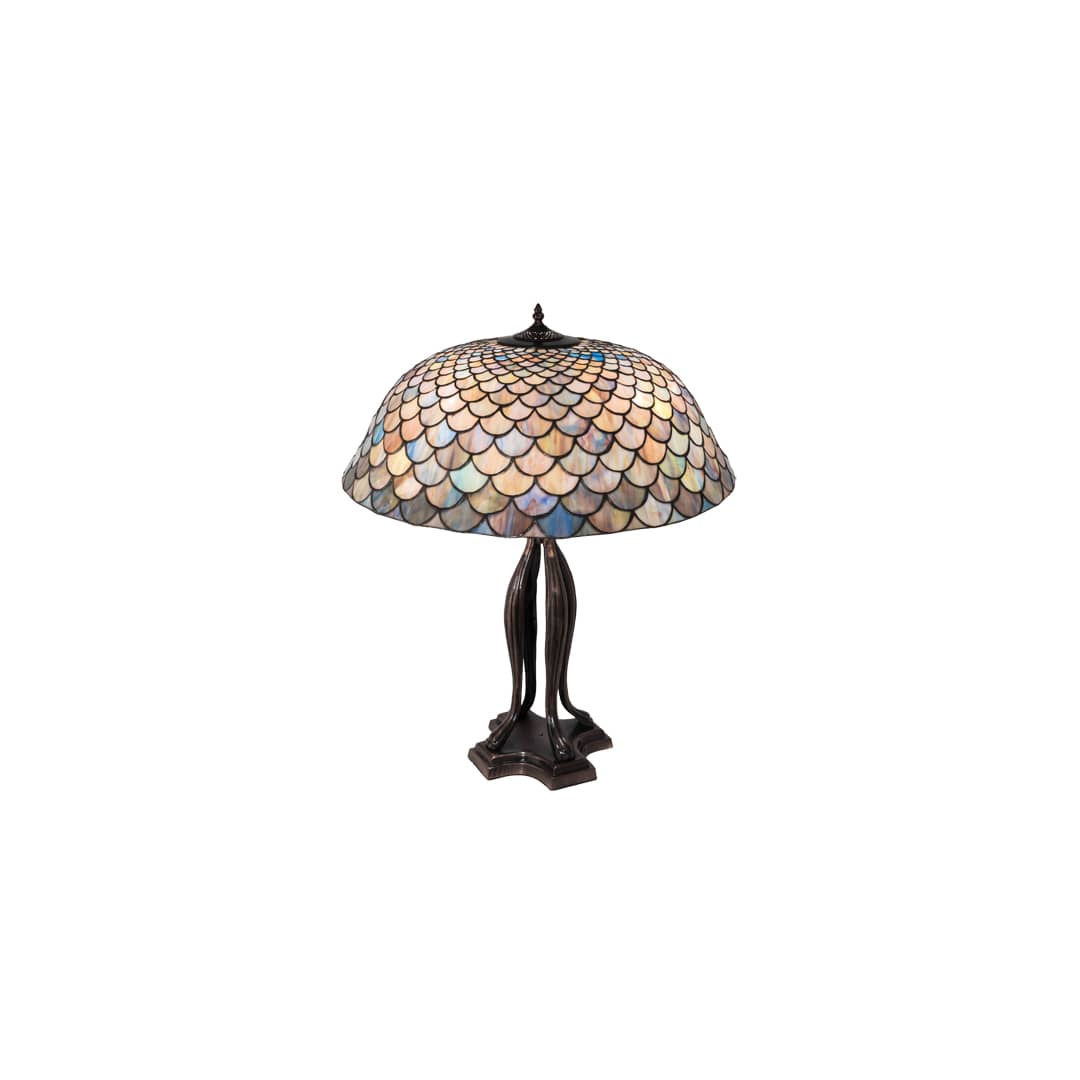 3 Light 30" Tall Tiffany Table Lamp