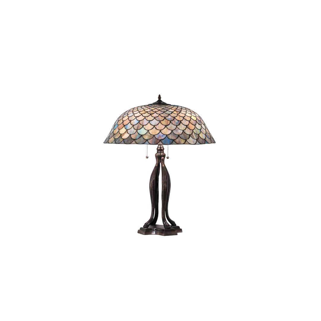 3 Light 30" Tall Tiffany Table Lamp