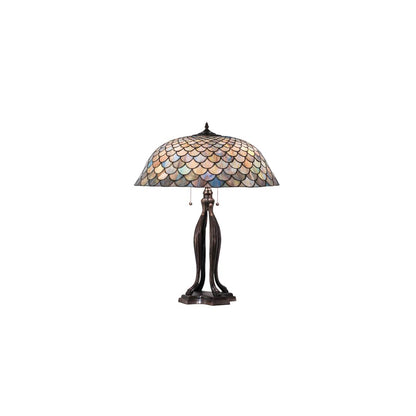 3 Light 30" Tall Tiffany Table Lamp