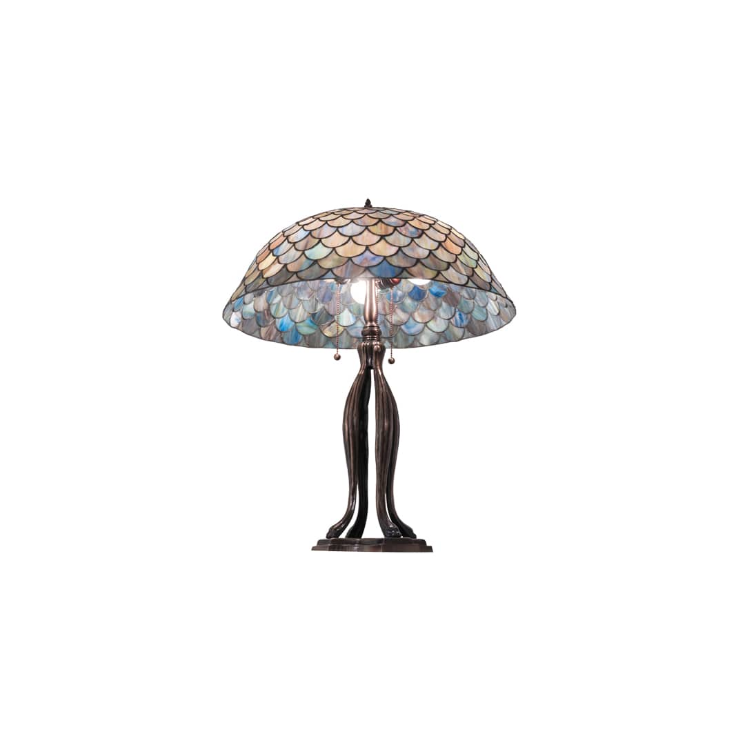 3 Light 30" Tall Tiffany Table Lamp