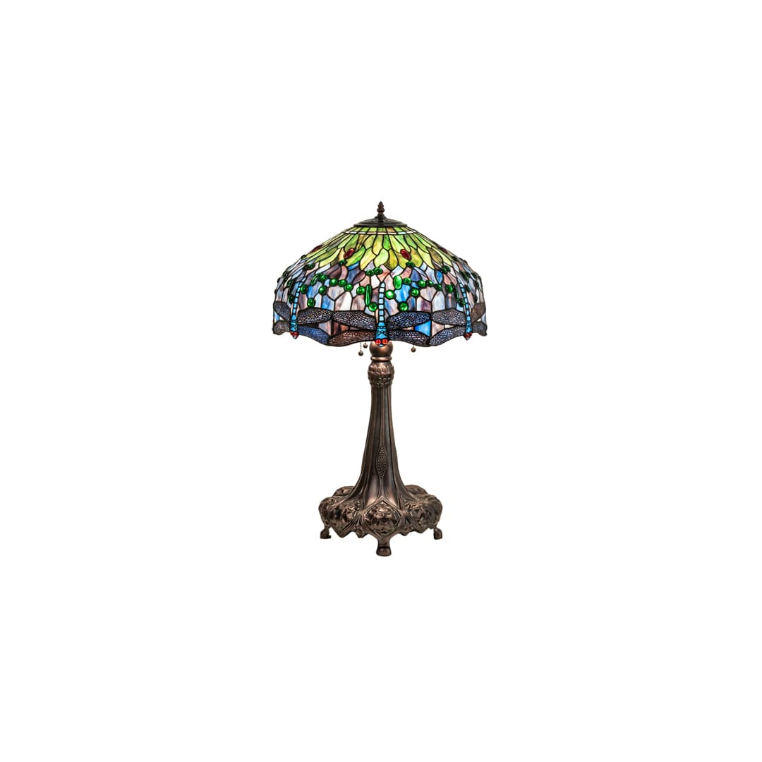 3 Light 31" Tall Tiffany Table Lamp
