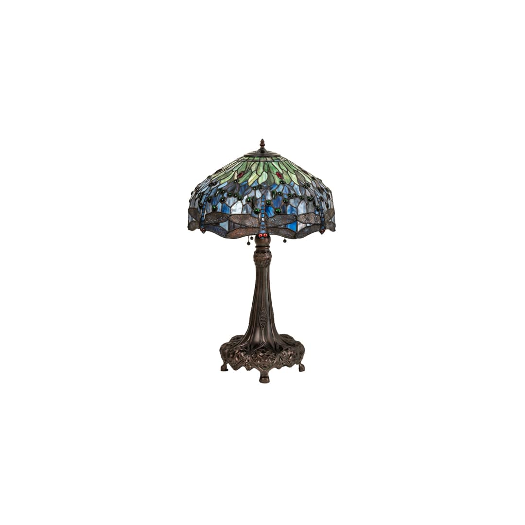 3 Light 31" Tall Tiffany Table Lamp