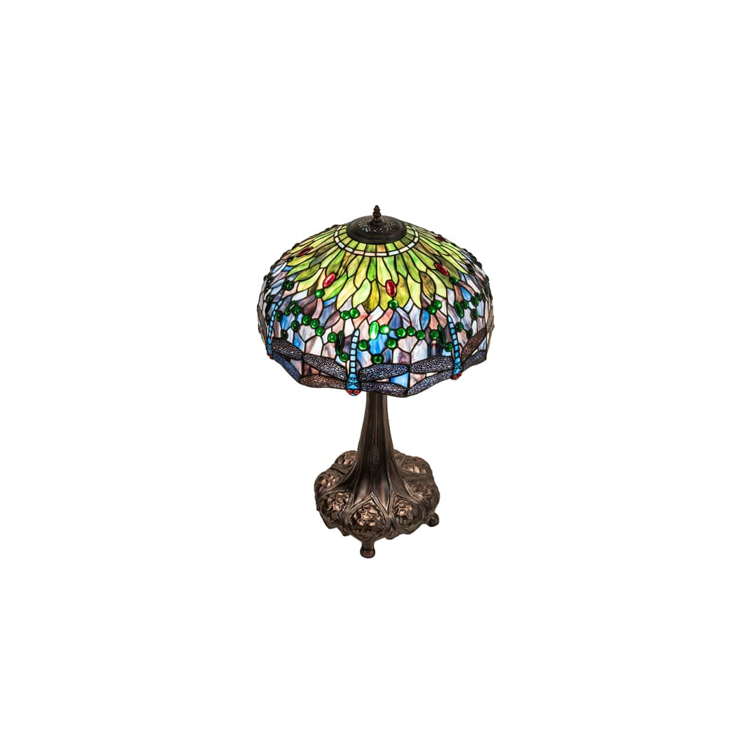 3 Light 31" Tall Tiffany Table Lamp