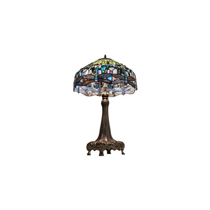 3 Light 31" Tall Tiffany Table Lamp