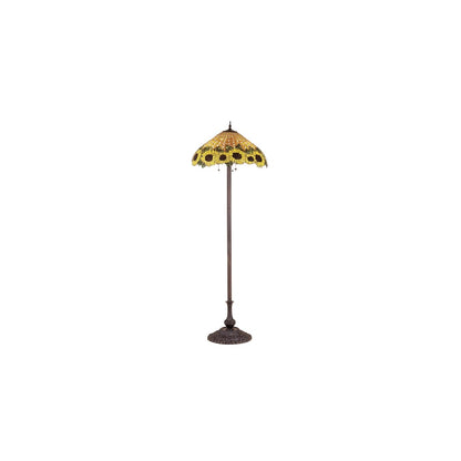 3 Light 63" Tall Tiffany Floor Lamp